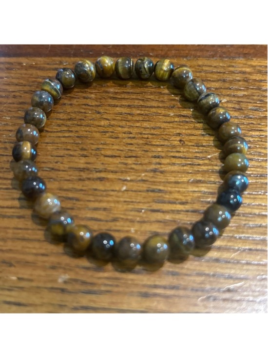 Unbranded Jewelry - Women's Unbranded Tiger Eye Beaded stretch Bracelet One Size Brown Black